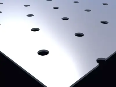 Perforated panel with 4 percent opening 25O91 3D model