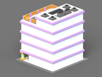 House Voxel - 7 Low-poly 3D model