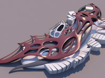 0121 - Organic Building 3D model