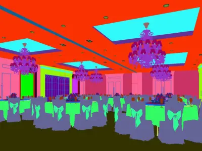 Business Restaurant - Coffee - Banquet  132 3D model