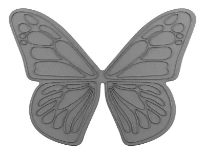 Butterfly Wings Neon Sign 3D model
