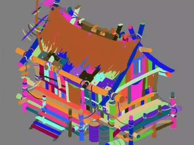 Steam Harbour - Campground - Building 01 3D model