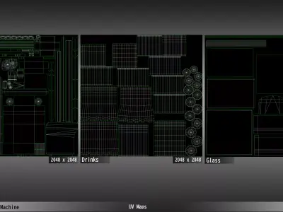 Japanese Vending Machine Game Ready Low-poly 3D model