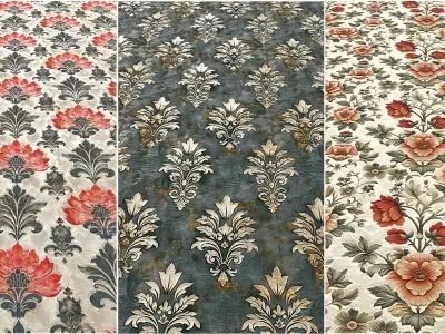 Classic Wallpaper VOL03 4K Seamless PNG PBR Textures Texture