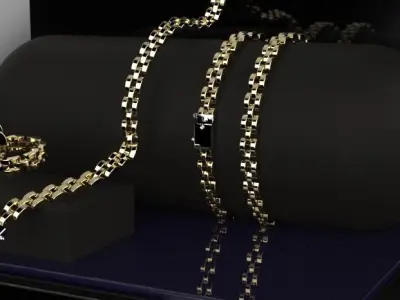 panther chain necklace only necklace  3D print model