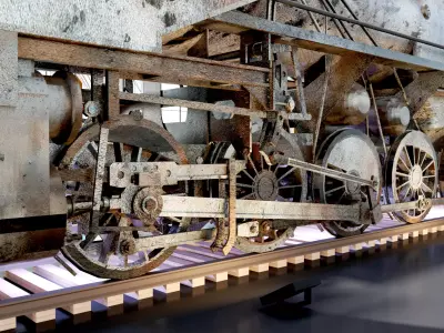 model train station exhibition 3D model