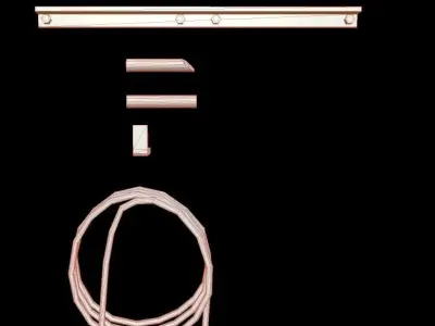 HIE Clean Utility Pole Set Low-poly 3D model