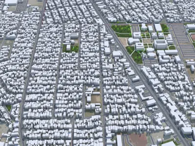 Mexicali Baja California Mexico 30km AI Low-poly 3D model