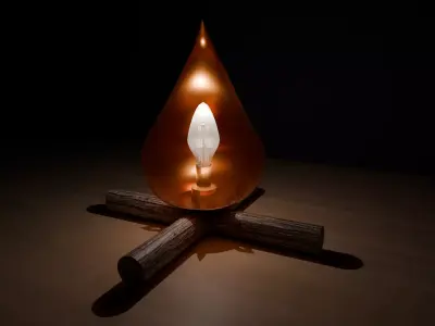 Funky Campfire Lamp Free low-poly 3D model