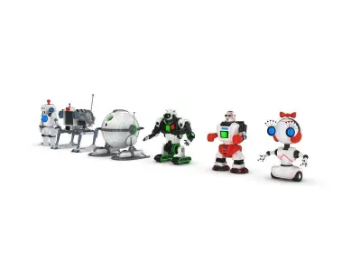 Funny Robots Pack 2 3D model
