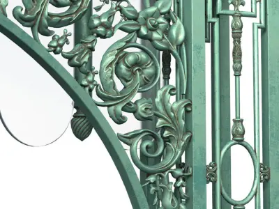 Cooper canopy over the porch 3D model