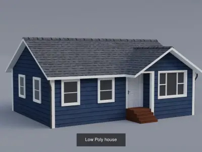 Low Poly House Collection 3D Model Pack