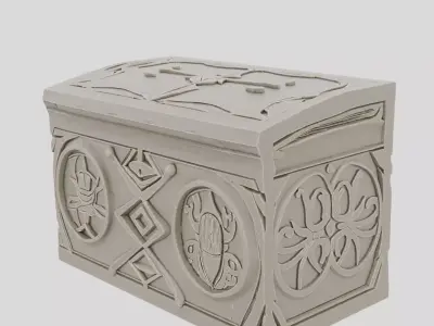 Fantasy Stone Dungeon Sarcophagus Lid for 3D print 3D model