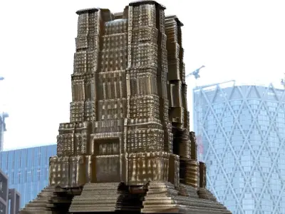Big Skyscraper stylized 3D model