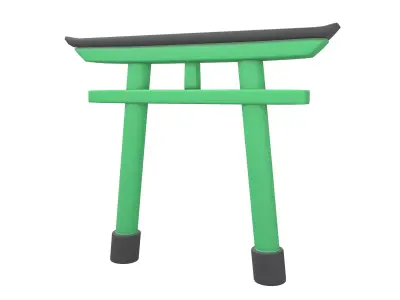 Torii v1 003 Low-poly 3D model