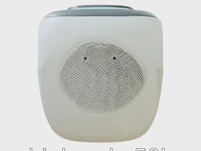 Breeze Smart Voice Assistant with Airflow-Inspired Design Low-poly 3D model