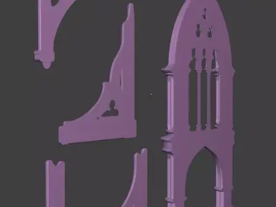 GOTHIC ARCHES BOOK COVER DECOR 3D print model