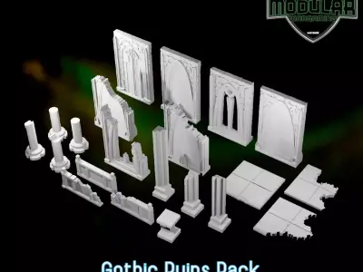 Gothic Ruins Pack 3D print model