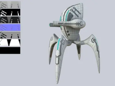 Alien troop Low-poly 3D model buy