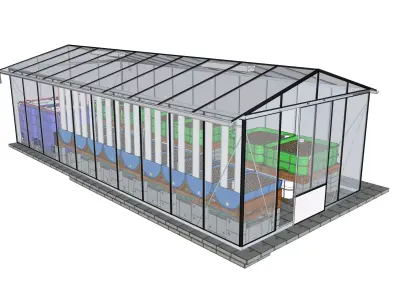 Agricultural Greenhouse Tent Frame -B10 3D model
