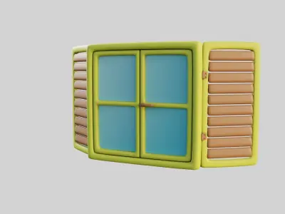 Cartoon Window 19a 3D model