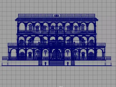 indian palace 3d model 3D model