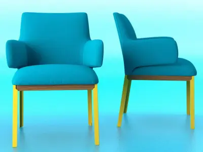 Hug Small Side Chair 3D model
