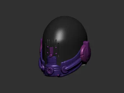 helmet high poly sculpt 3d printable ver 7 3D model 3D model