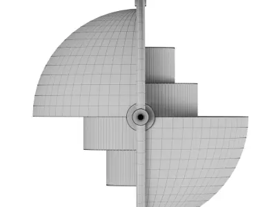 Chandelier Louis Weisdorff Multi-lite Pendant Chrome 3D model