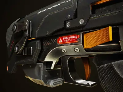 Service Laser Weapon HERMES-01 Low-poly 3D model