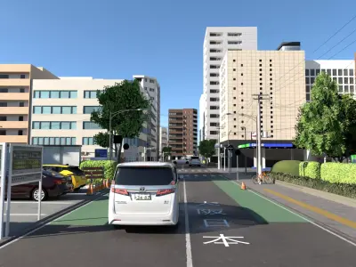 Japanese City Low-poly 3D model