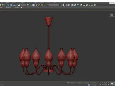 Ceiling Lamp Produced by Fog and Morup Low-poly 3D model