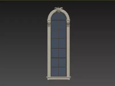 European-style window trim 3D model