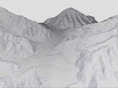 Phoksundo mountain lake Nepal 3D model