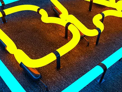 Neon Bar Sign Low-poly 3D model