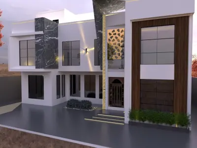 Exterior villa sketchup model  3D model