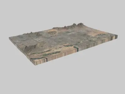 Mesa City Low-poly 3D model