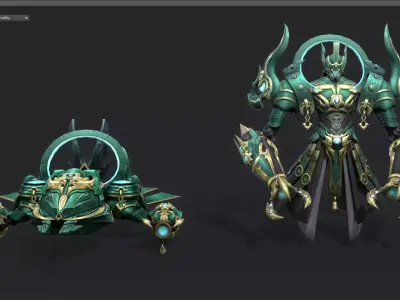 robot Low-poly 3D model 9