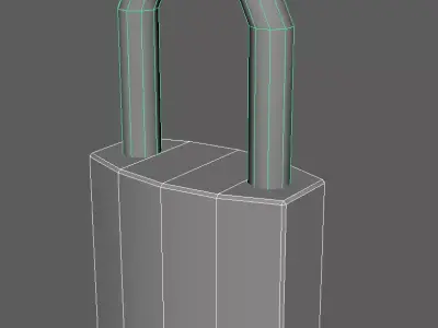A pair of locks combination lock and normal lock Low-poly 3D model