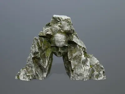 Skull Cave Low-poly 3D model