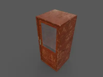 Old Modern Furniture 3D Model Terror Low-poly 3D model 15