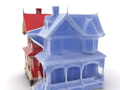 Victorian Red House model pack Low-poly 3D model purchase