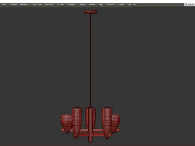 Houston 5 lamps Low-poly 3D model