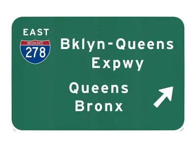 highway overhead sign  3D model