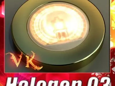 Halogen Lamp 03 Photoreal 3D model