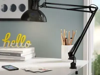 Black Ruthie Desk Lamp 3D model