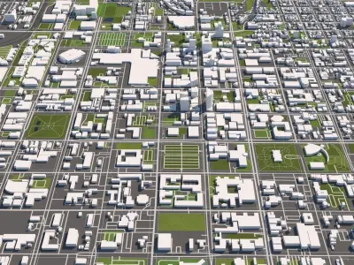 Salt Lake City Utah USA 50x50km 3D model