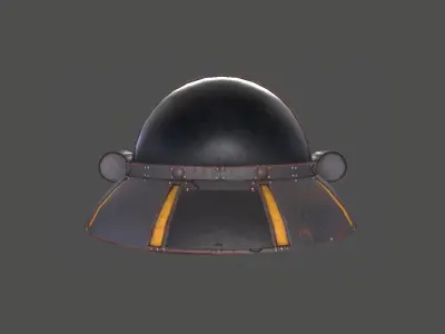 UFO Rick and Morty Low-poly 3D model