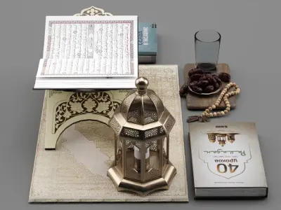 Decorative Set of Iftar in the month of Ramadan 3D model