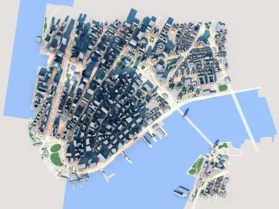 New York City in New York State USA 3D model